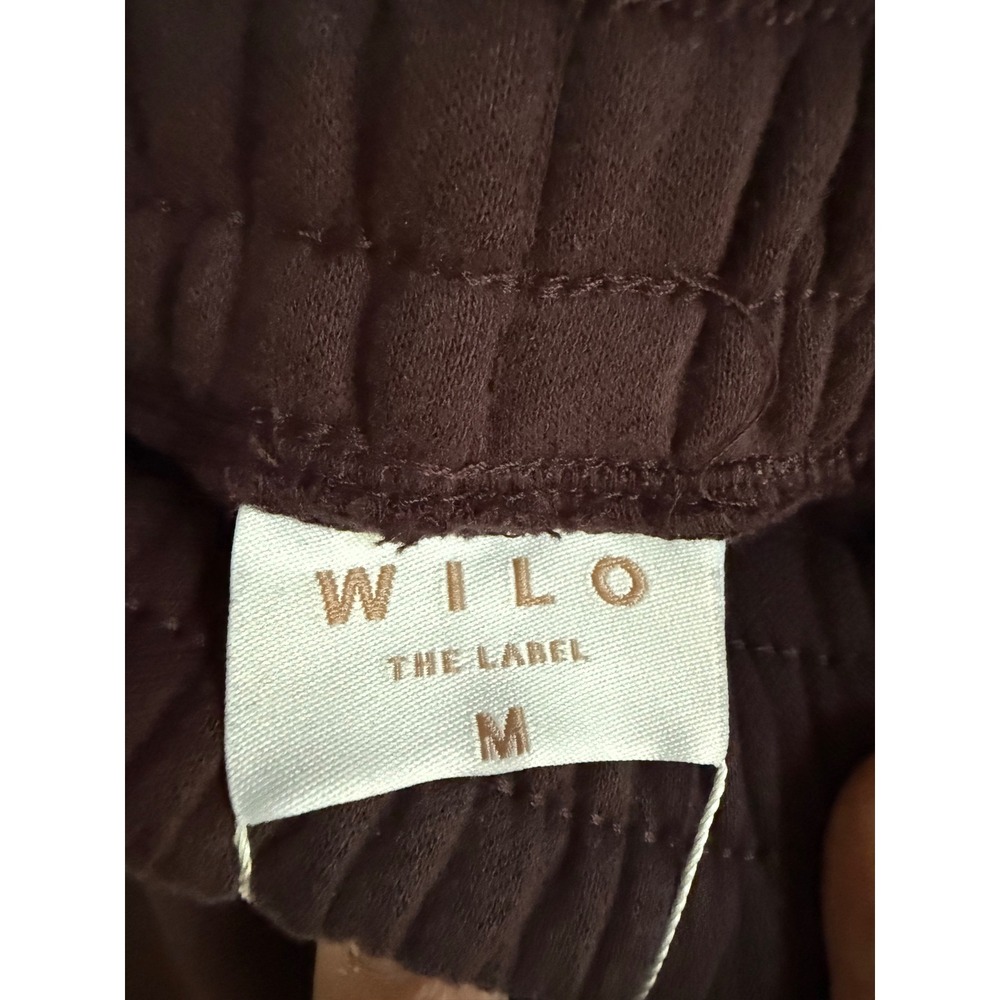 Wilo The Label Fleece Jog Short Espresso Brown High Waist WWH453-ESP-M Womens M - Picture 3 of 3